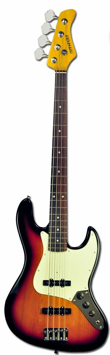 Fernandes RJB380 3SB/R бас-гитара Jazz Bass, 3-tone Sunburst