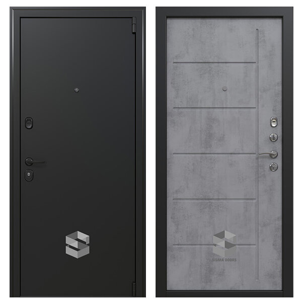 Входная дверь Sigma (Сигма) Prestige Бетон 980х2080 Петли слева