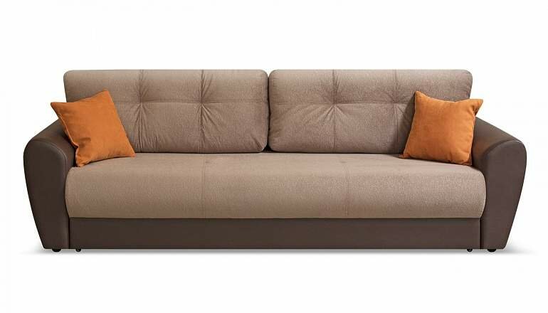Прямой диван Ницца 249х105х92 см, механизм еврокнижка - фотография № 1