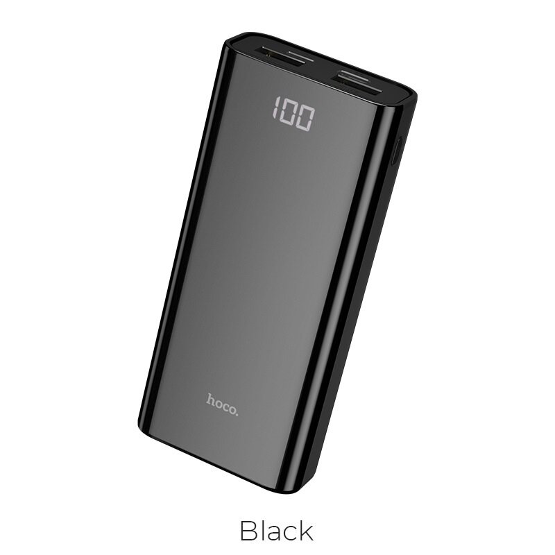 Портативный аккумулятор HOCO J45 Elegant shell, 2A, 10000 мА⋅ч, черный, дисплей