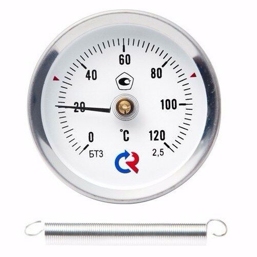 Термометр биметаллический накладной БТ-30.010 0.120С кл.2.5 | код 00000002384 | росма (8шт. в упак.)