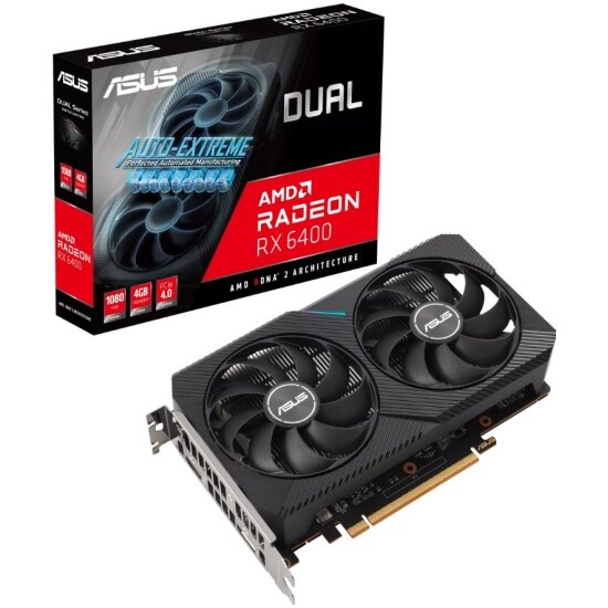 Видеокарта ASUS Radeon RX 6400 DUAL 4G