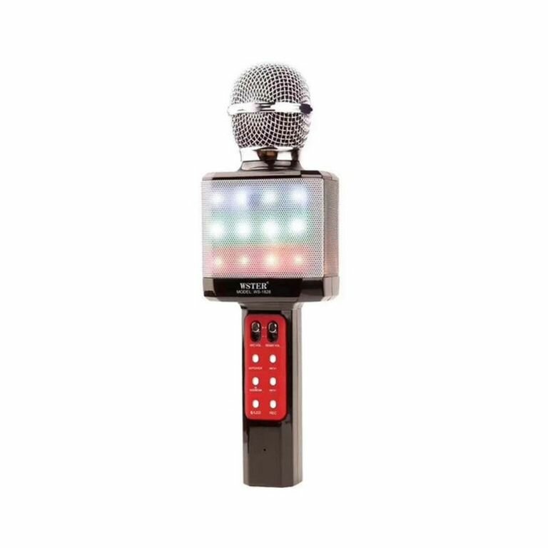 Беспроводной караоке микрофон со встроенной колонкой WS28 (USB, microSD, AUX, FM, Bluetooth)