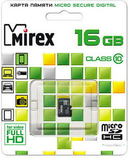 Память microSD 16Gb Mirex 13612-MC10SD16 .