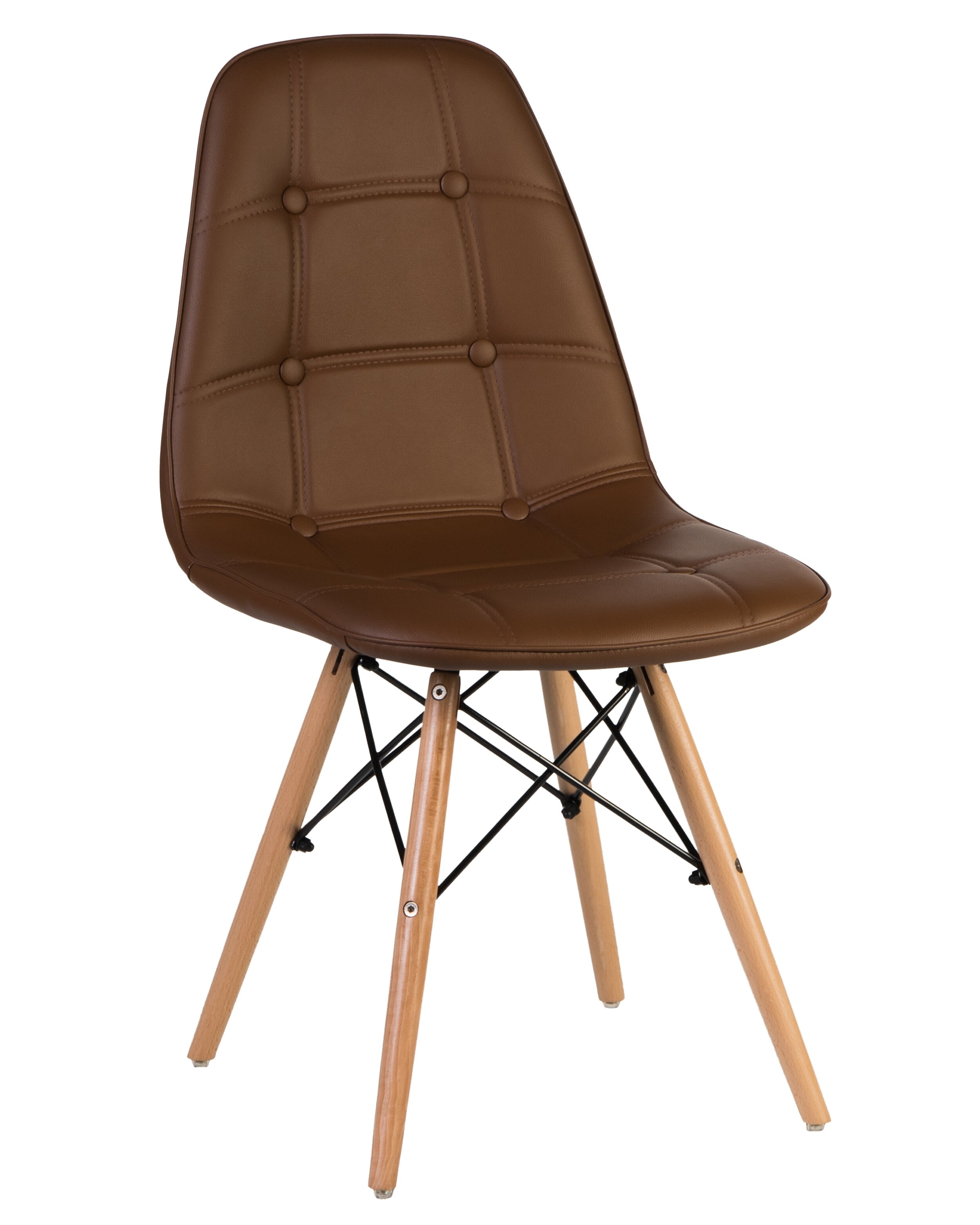 Стул Лого-М LMZL-301 ножки светлый бук, цвет сиденья коричневый