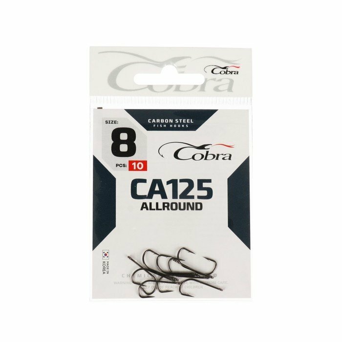 Крючки Cobra ALLROUND серия CA125 № 8 10 шт. (комплект из 11 шт)