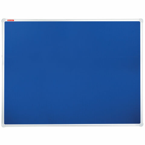 Доска c текстильным покрытием для объявлений 60х90 см синяя, комплект 2 шт., гарантия 10 ЛЕТ, BRAUBERG, 231700
