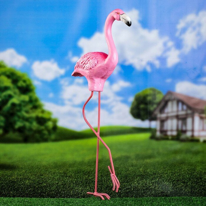 Садовая фигура "Фламинго" 92х32х13см - фотография № 1