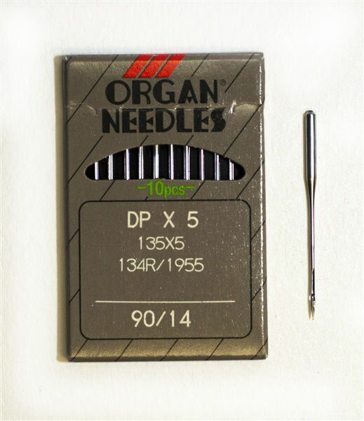 Иглы для промышленных швейных машин ORGAN № 90 для прямострочных, 10 игл (ORGAN.DPx5.90)