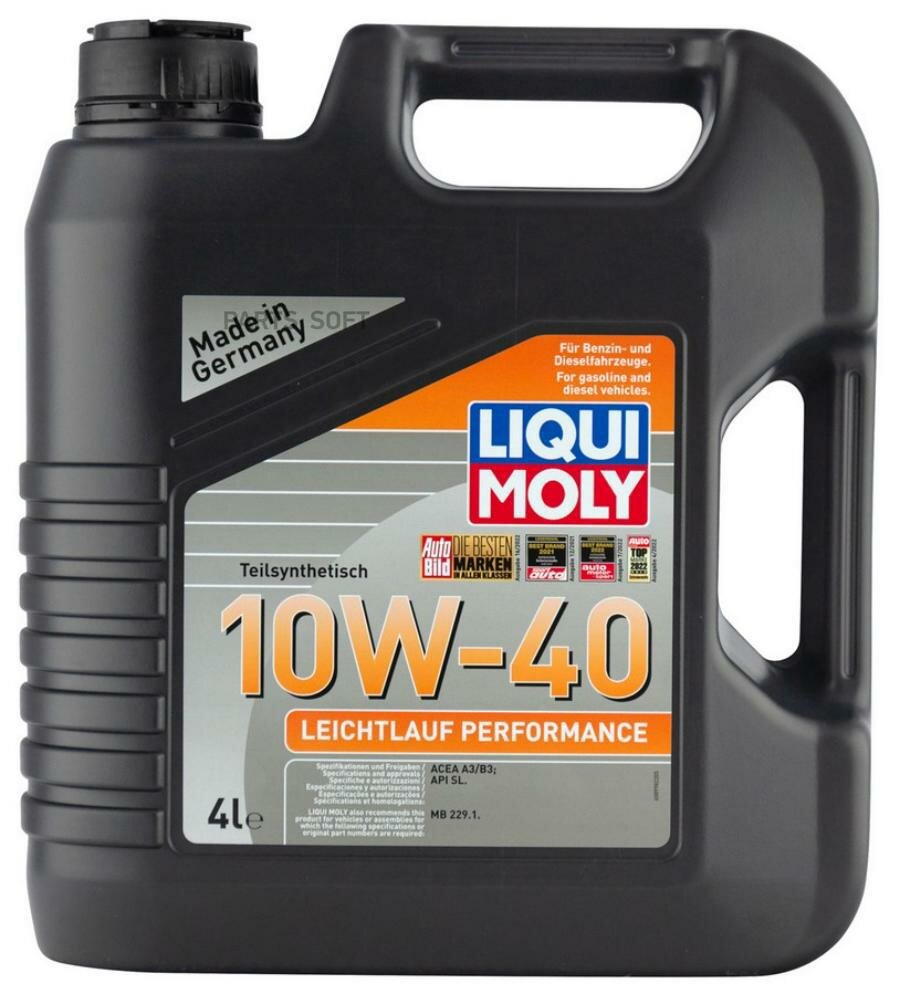 LIQUI MOLY 8998 П/с. мот.масо Leichtlauf Performance 10W-40 SL A3/B3 (4)