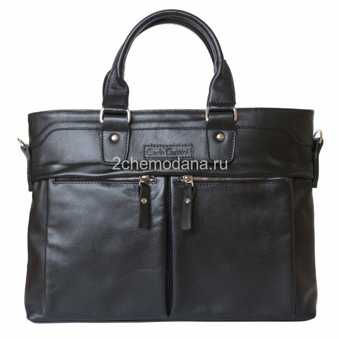 Мужская кожаная деловая сумка Carlo Gattini Talponera black 5019-01