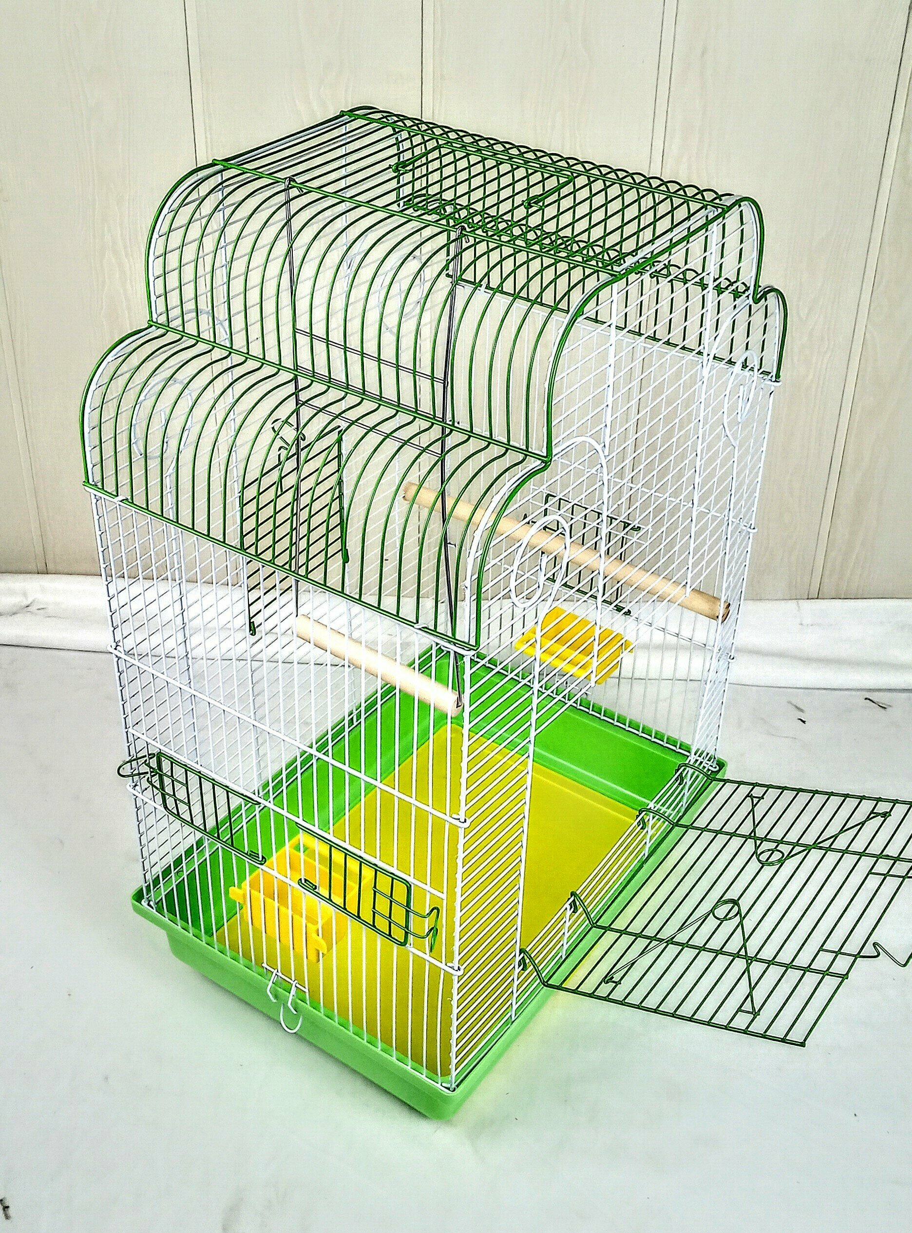 Клетка для попугаев канареек птиц АННА-3 элит 27х38х60см с поддоном - фотография № 5
