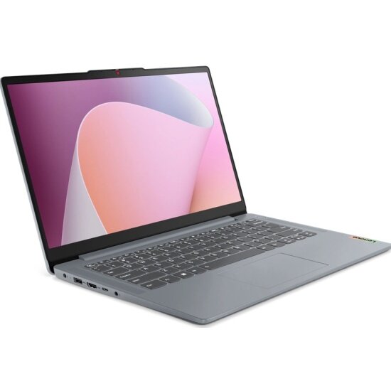 Ноутбук LENOVO IdeaPad 3 Slim 14ABR8 14" 1920x1080/AMD Ryzen 7 7730U/RAM 8Гб/SSD 512Гб/AMD Radeon Graphics/ENG|RUS/DOS/серый/1.37 кг 82XL005NPS