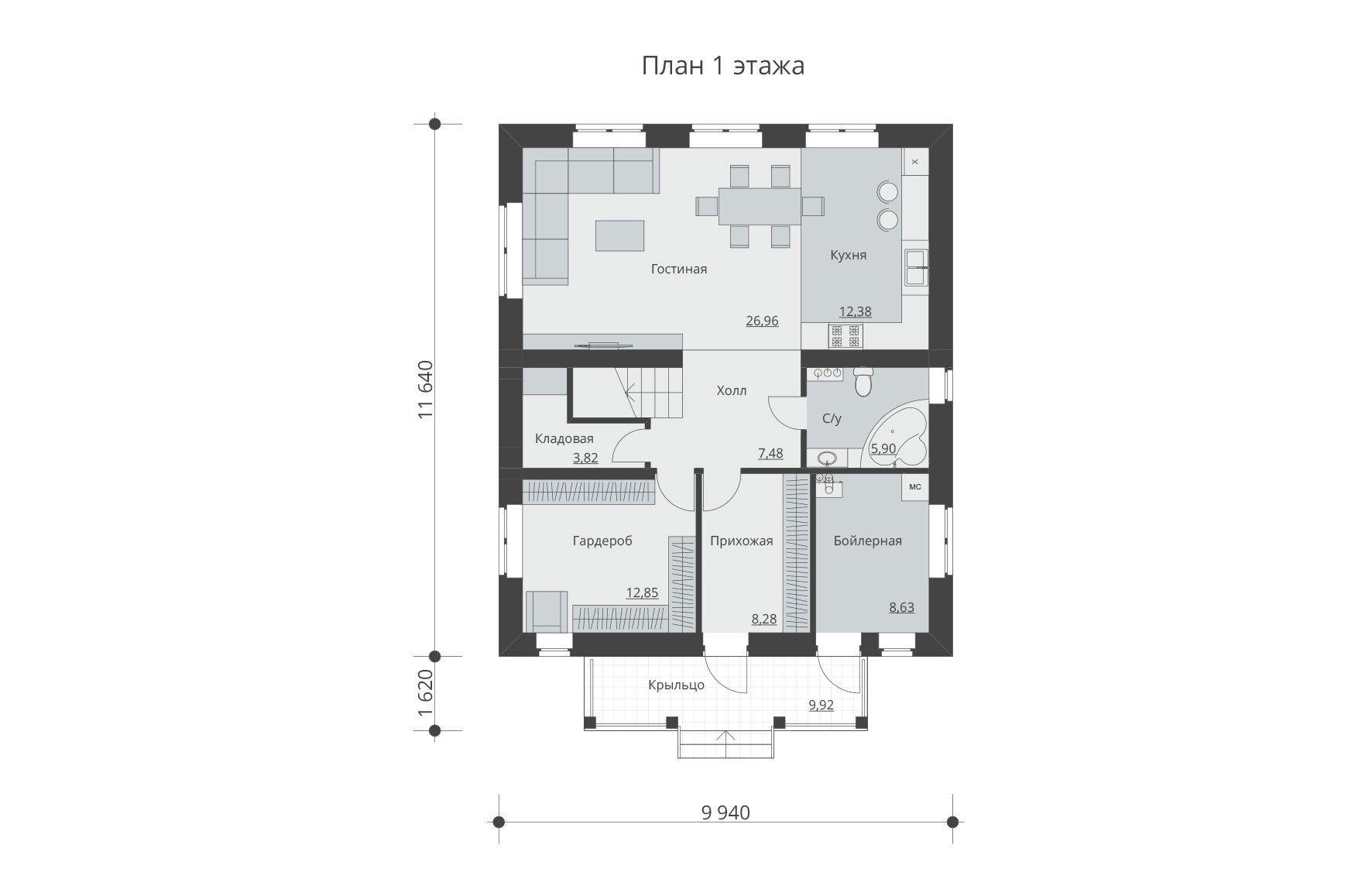 Проект двухэтажного дома с чердаком Rg5610 - фотография № 5