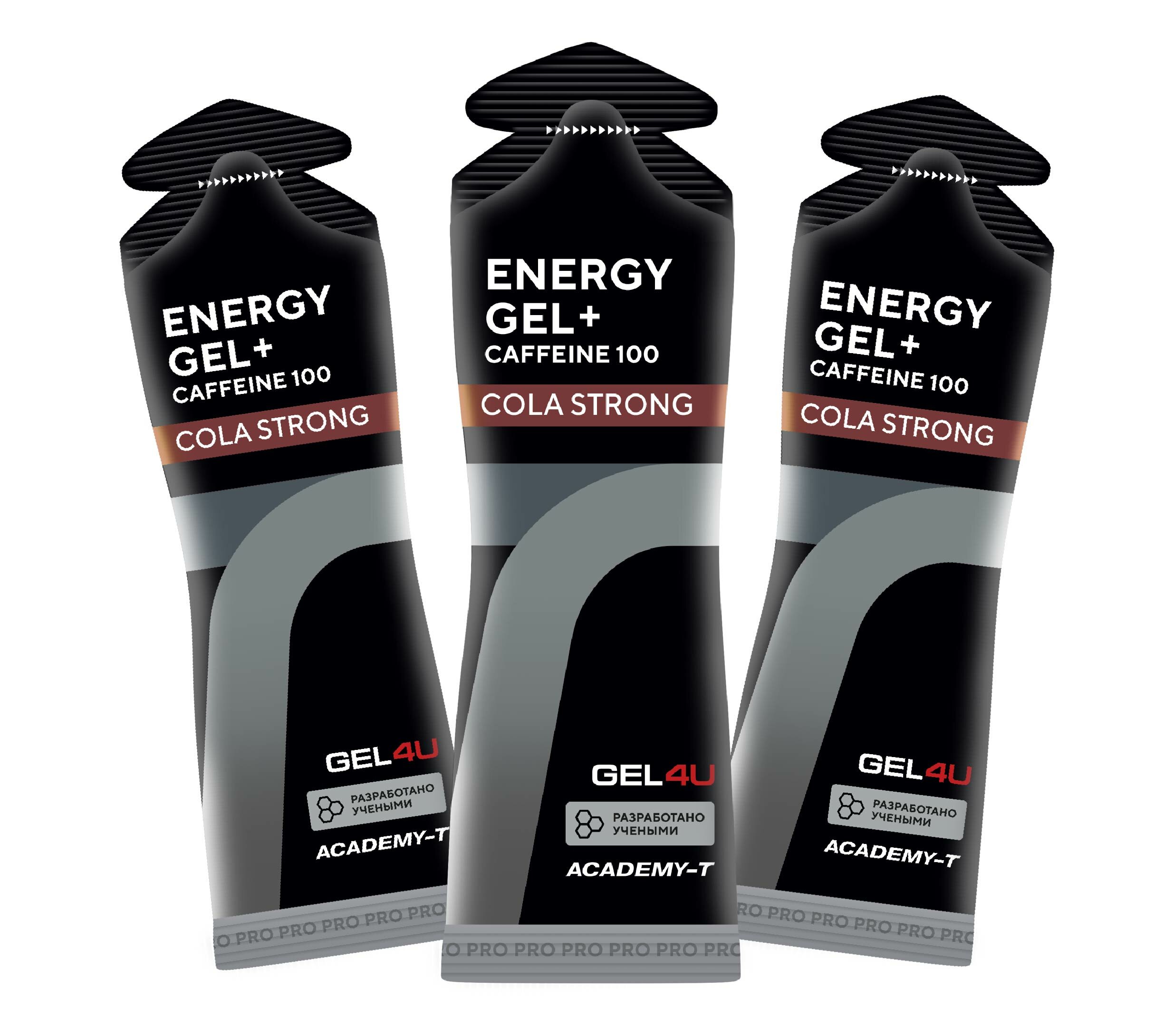 Гель питьевой GEL4U Energy Gel + caffeine 100 3 x 60 г, Кола