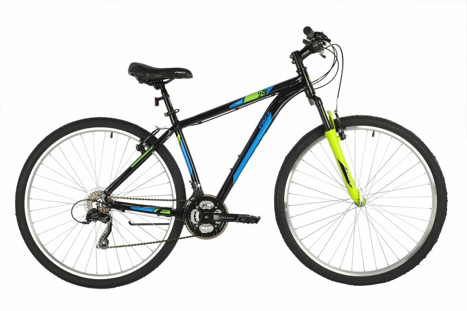 Велосипед FOXX ATLANTIC 29" (2021) (Велосипед FOXX 29" ATLANTIC черный, алюминий, размер 20")