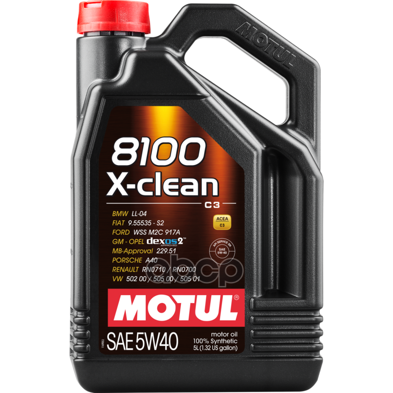 MOTUL Масло Мотор., 5 Л., 8100 X-Clean, 5w-40