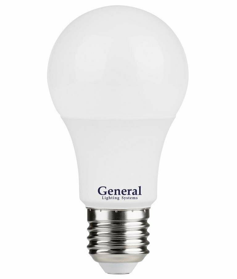 Лампа светодиодная GENERAL ECO A60 11W E27 4500K 850Lm угол рассеивания 270°
