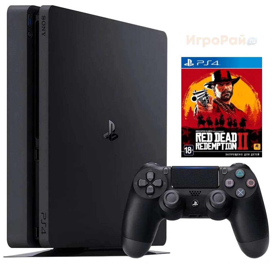 Sony PlayStation 4 Slim (500GB) (CUH-2216A) +  Red Dead Redemption 2 (RDR 2)