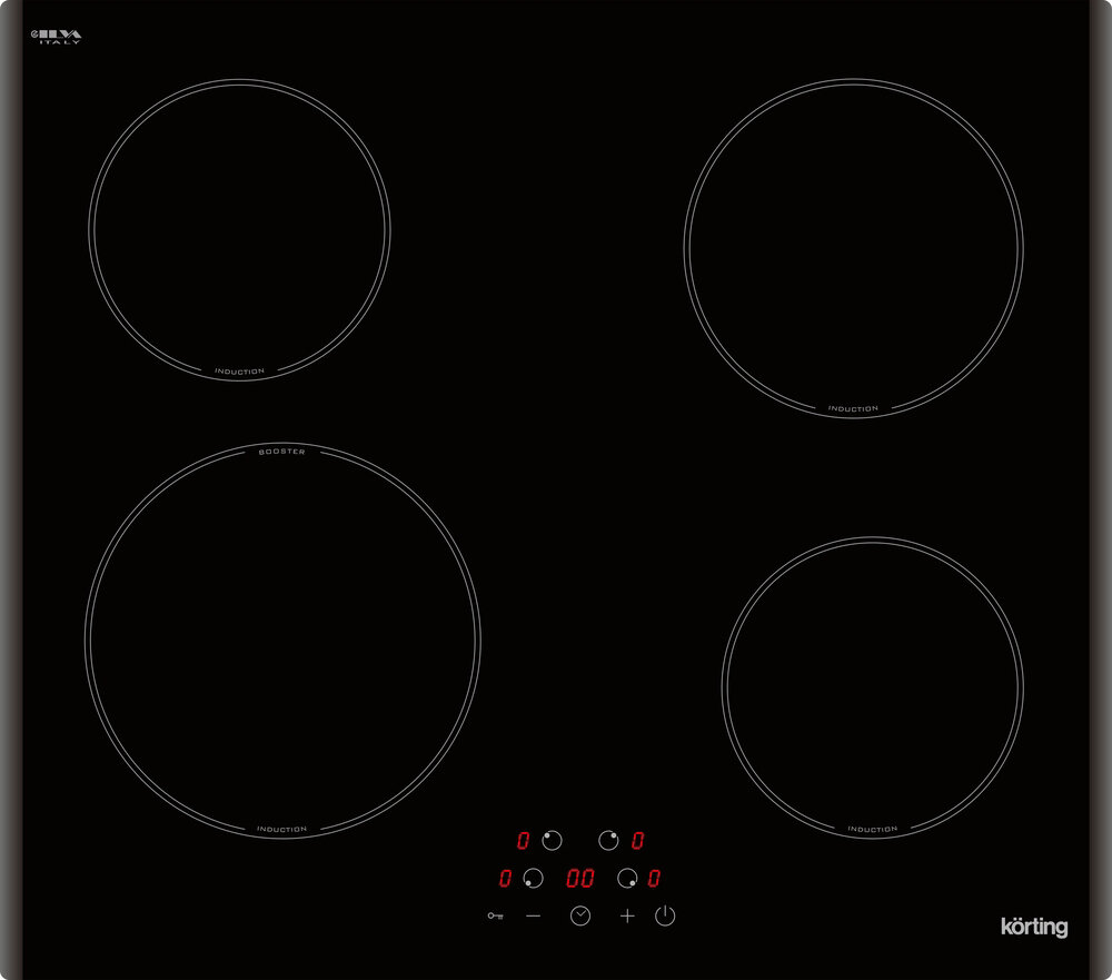 Встраиваемые электрические панели Korting/ 60 см, сенсорное управление, 4 индукционные зоны пригото