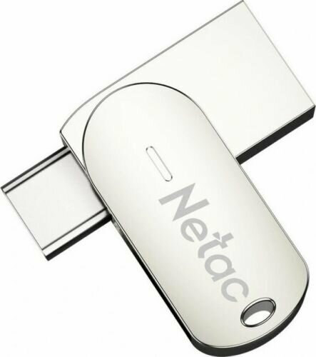 Накопитель USB 3.0 64GB Netac NT03U785C-064G-30PN U785, TypeC, металлическая