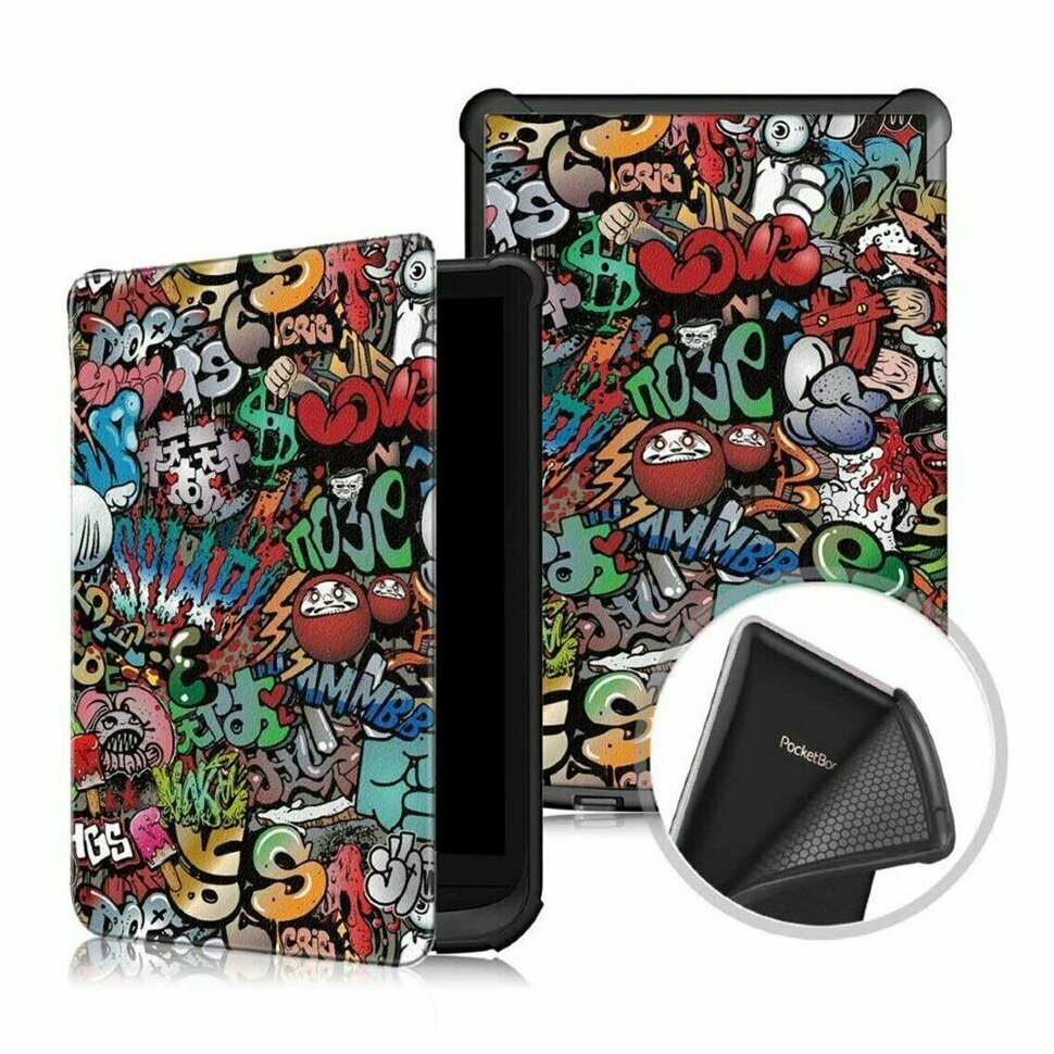 Чехол Smart Case для PocketBook 616 / 627 / 632 / 632 Plus / 606 / 628 / 633 / Touch Lux / Basic Lux (Graffiti)