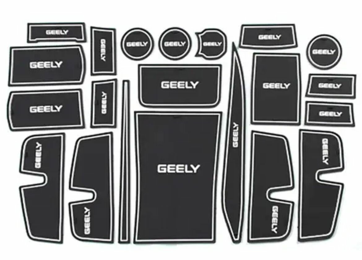 фото Комплект силиконовых ковриков в салон Geely Okavango / Джили Окаванго 2024-2025г.в white