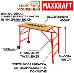 Малярный стол Maxkraft 100 см