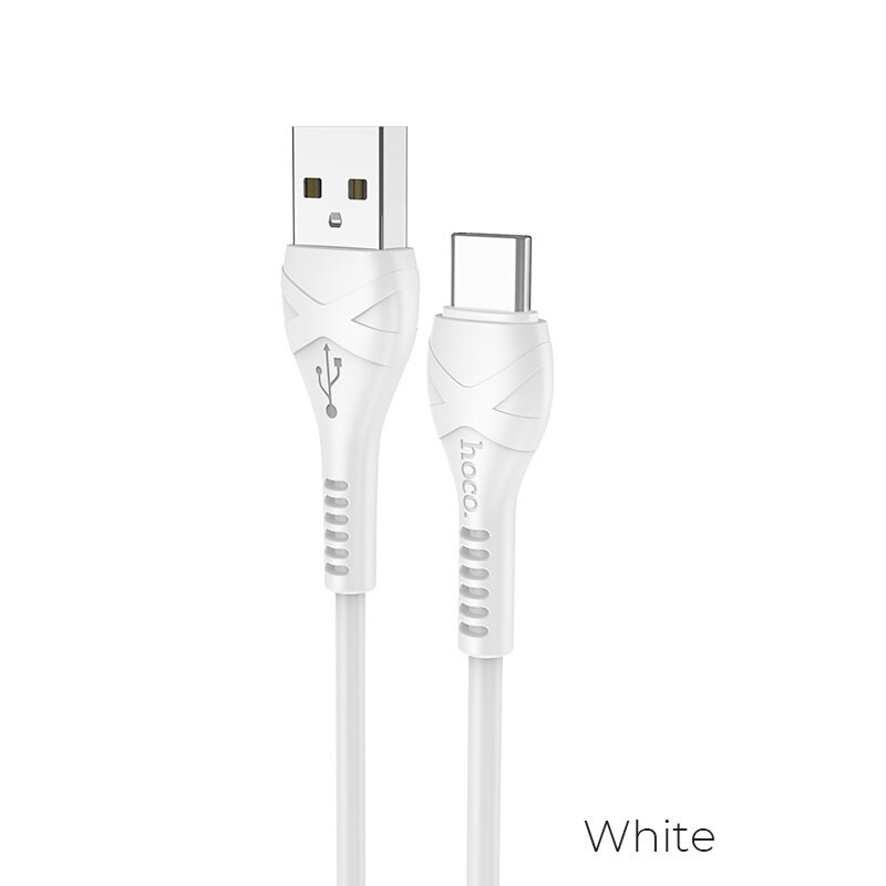 Кабель USB HOCO X37 Cool, USB - Type-C, 3A, 1 м, белый, быстрая зарядка