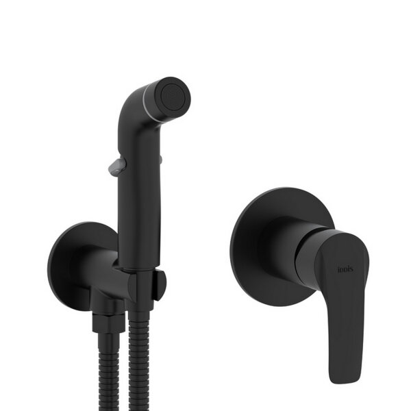 Смеситель с гигиеническим душем 35к IDDIS RAYBLR2i08 &quotRay&quot встраиваемый, черный матовый