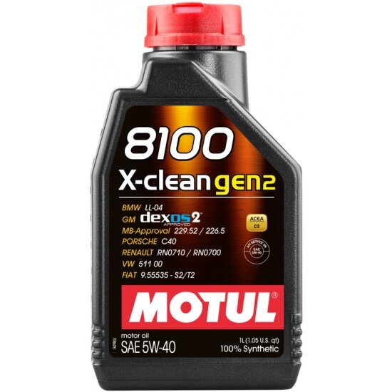 Моторное масло MOTUL 8100 X-clean Gen2 5W-40 1 л