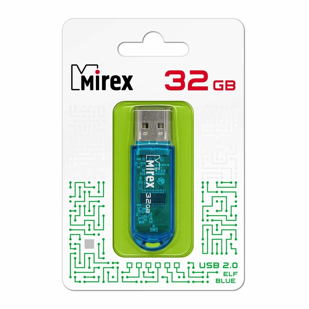  32GB Mirex Elf, USB 2.0,  (13600-FMUBLE32)
