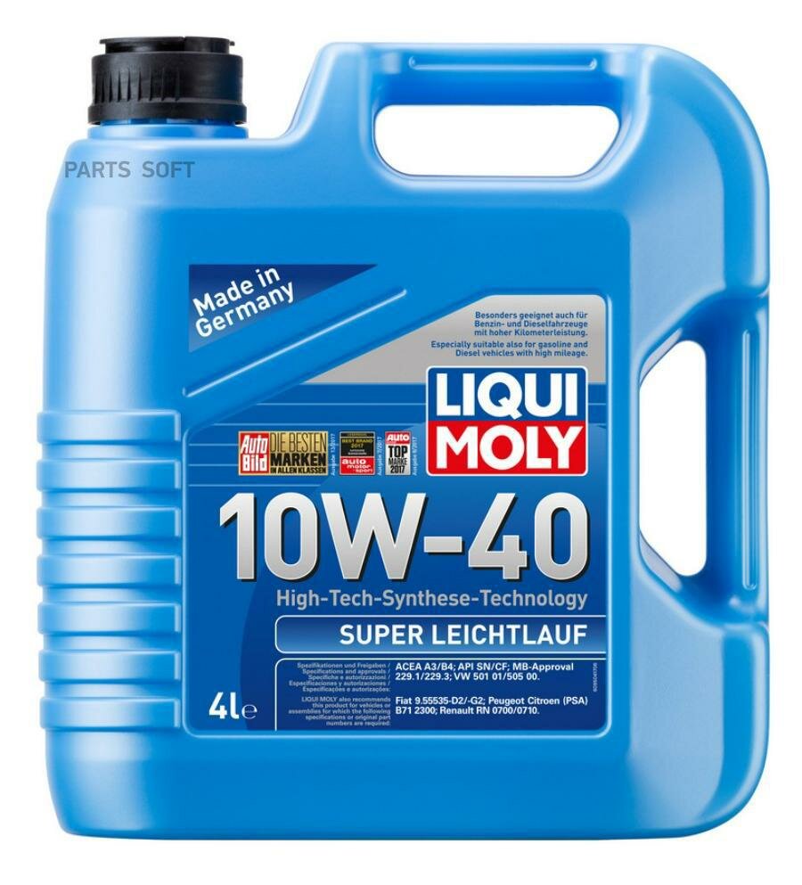 LIQUI MOLY 1916 -. . Super Leichtlauf 10W-40 SN A3/B4 (4) ( . , . 9504)