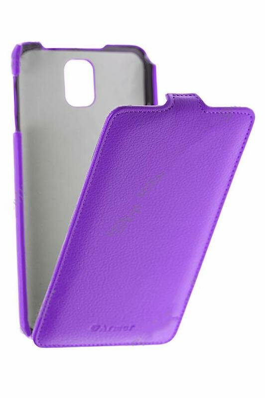 Кожаный чехол для Samsung Galaxy Note 3 (N9005) Armor Case "Full" (Фиолетовый)