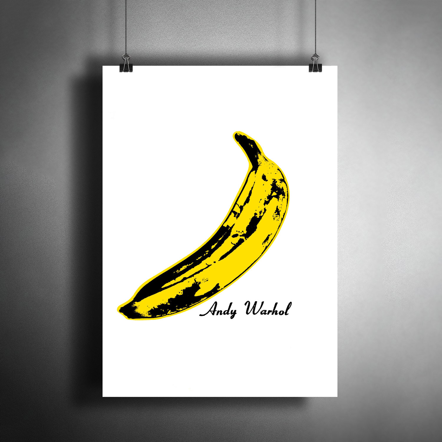 Постер плакат для интерьера Энди Уорхол. Поп-Арт Банан / Декор гостинной спальни кухни. A3 (297 x 420 мм)