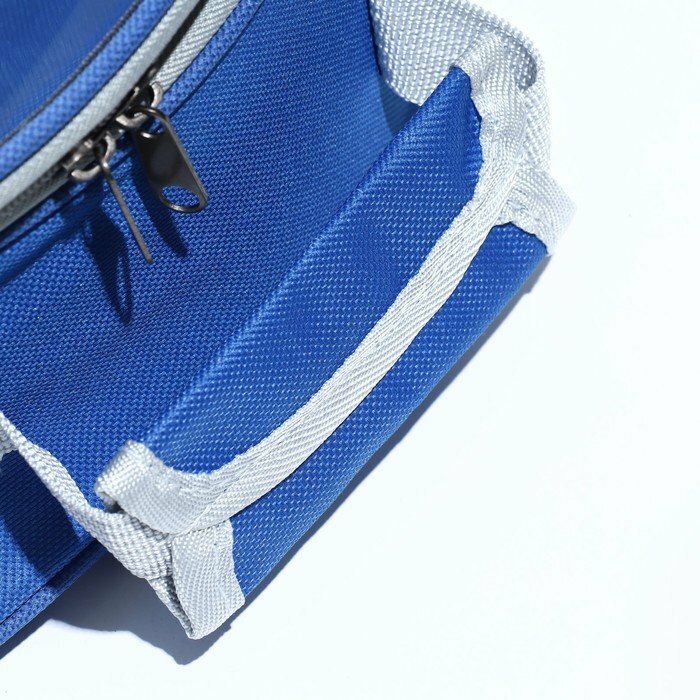 Рюкзак для переноски животных прозрачный, 31 х 28 х 42 см, синий - фотография № 6