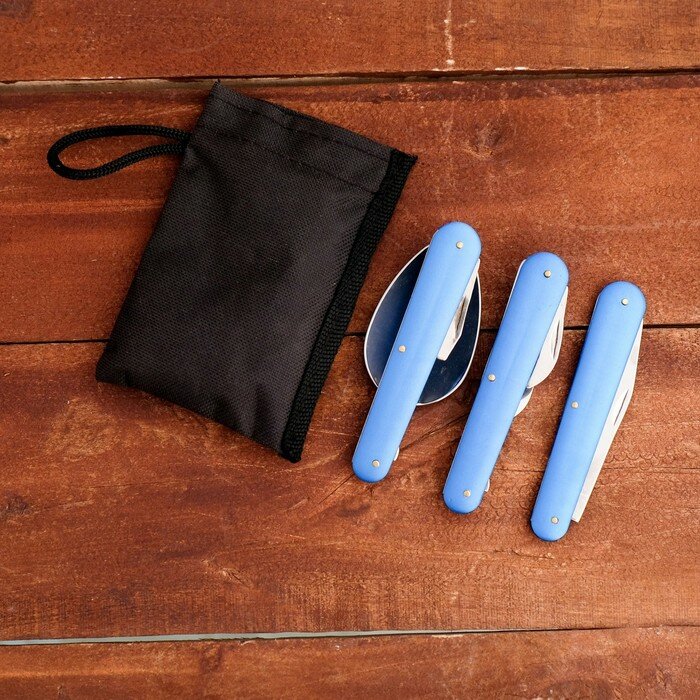 фото Набор туриста в чехле 5в1 Мастер К рукоять синяя металл