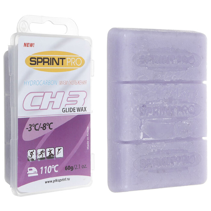 Мази скольжения SPRINT PRO, CH3 Violet, (от -3 до -8°C), 60 г./В упаковке шт: 1