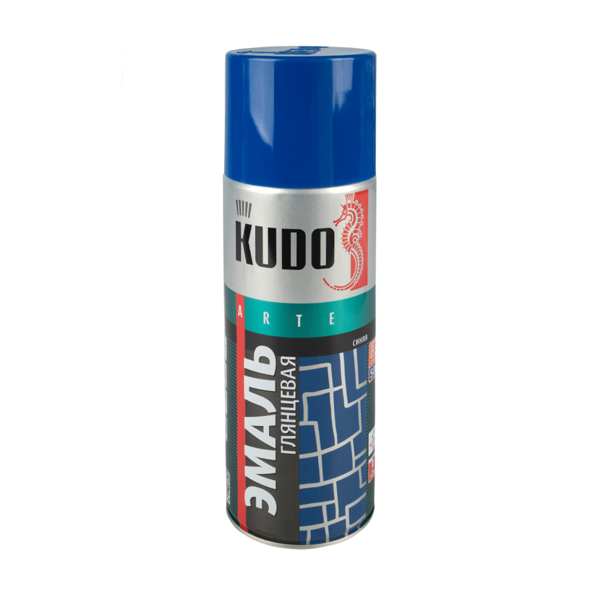 Аэрозольная алкидная краска Kudo KU-1011, 520 мл, синяя