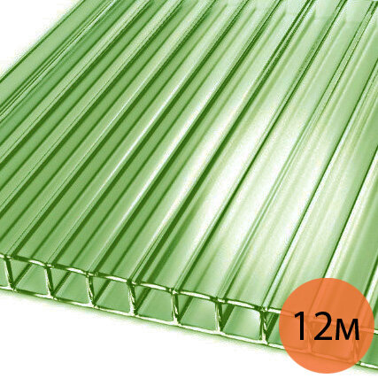 Ультрамарин поликарбонат сотовый зеленый 4мм 2100х12000мм / ULTRAMARIN поликарбонат сотовый зеленый 12000х2100х4мм класс эконом