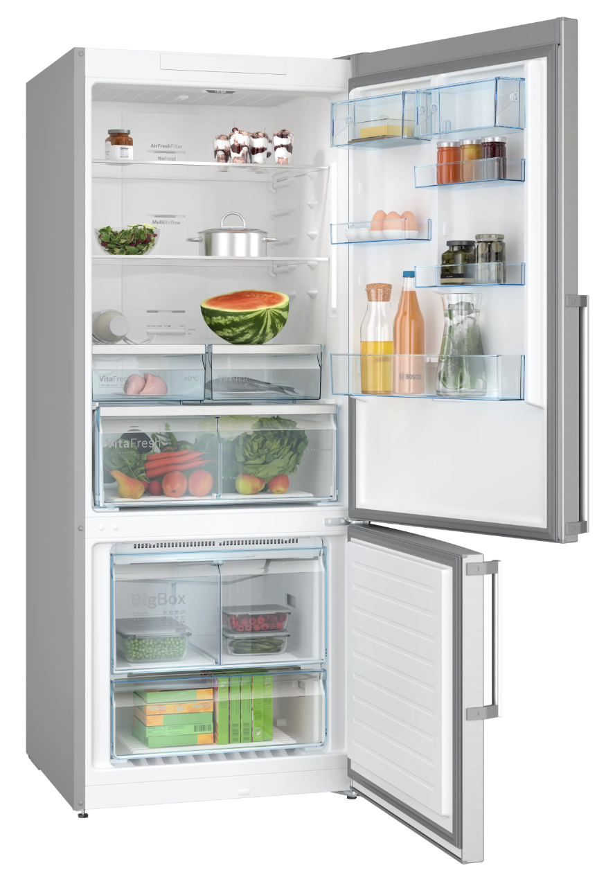Холодильник Bosch KGN76CI30U, серебристый - фотография № 2