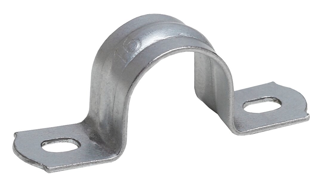 фото Скоба металлическая ЭРА двухлапковая d 48-50мм арт. Б0036432 (50 шт.)