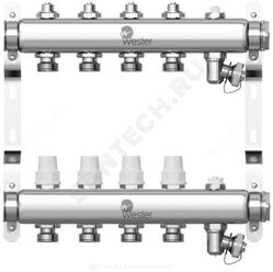 Группа коллекторная нержавеющая сталь W903 1" ВР/ВР 4 вых 3/4" НР под евроконус Wester 0-32-1875