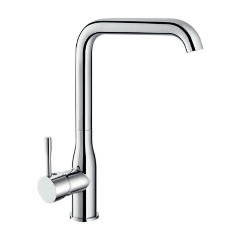 Высокий однорычажный смеситель для кухонной мойки (раковины) с поворотным изливом ZERIX LR4698 хром, латунь