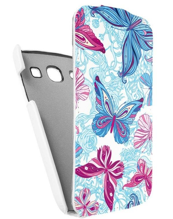 Кожаный чехол для Samsung Galaxy Core (i8260) Armor Case "Full" (Белый) (Дизайн 12/12)