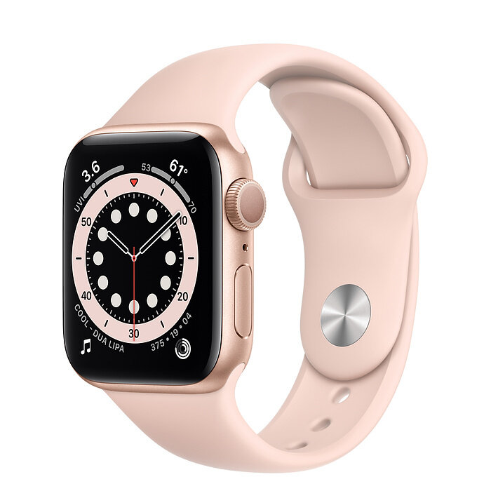 Часы Apple Watch Series 6 GPS 40mm Aluminum Case with Sport Band (MG123) (Gold Aluminium Case with Pink Sand Sport Band)