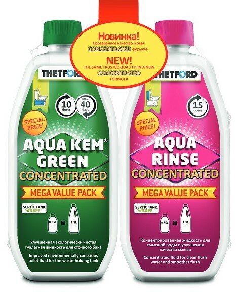 Thetford Набор жидкостей для биотуалета Aqua Rinse Concentrated Aqua Kem Green Concentrated 0.75 л