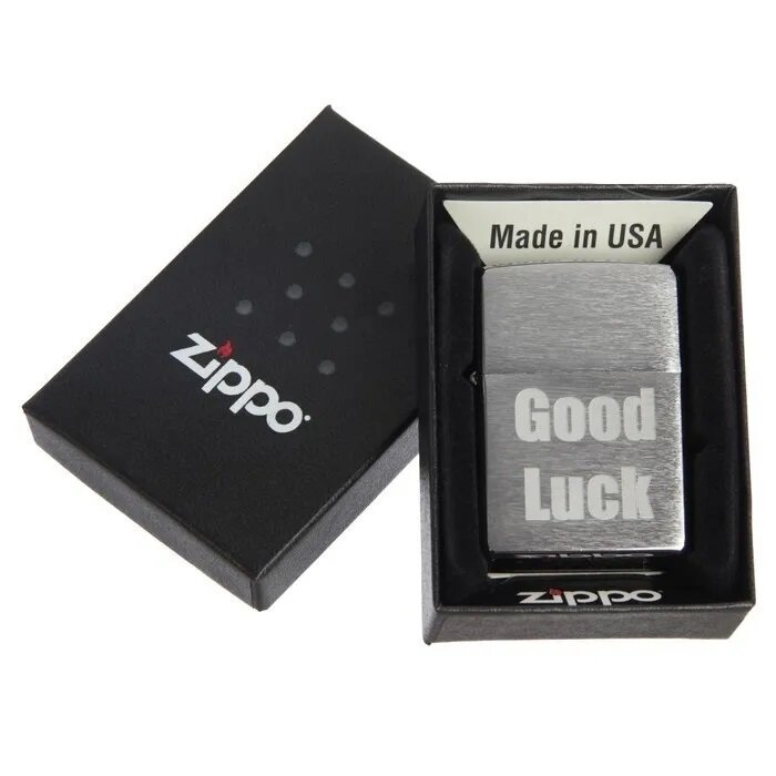 Зажигалка Good Luck Zippo арт. 200 Good Luck - фотография № 3