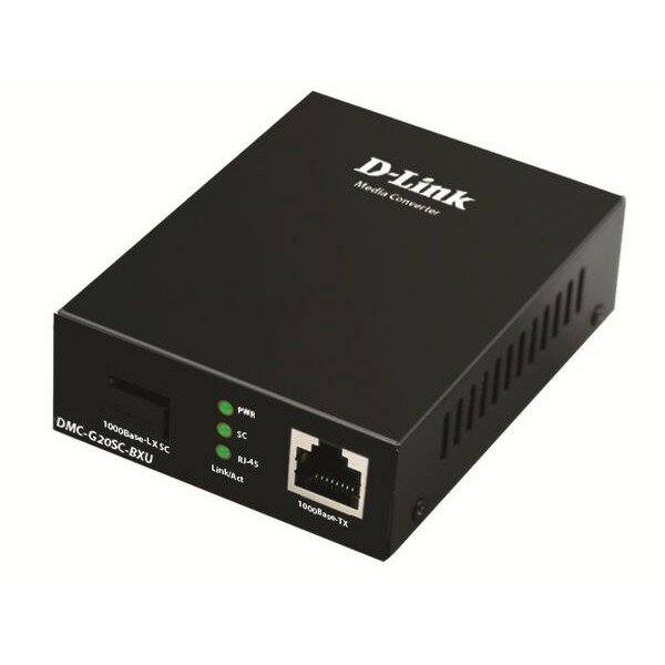 D-Link Сетевое оборудование DMC-G20SC-BXU A1A WDM медиаконвертер с 1 портом 100 1000Base-T и 1 портом 1000Base-LX с разъемом SC Tx: 1310 мкм; Rx: