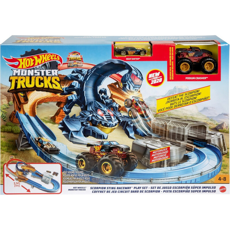 Трек Hot Wheels Monster Truck Scorpion Sting Raceway GNB05